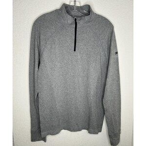 Fabletics Pullover Mens Small Gray The Training Day 1/4 Zip Performance Athletic